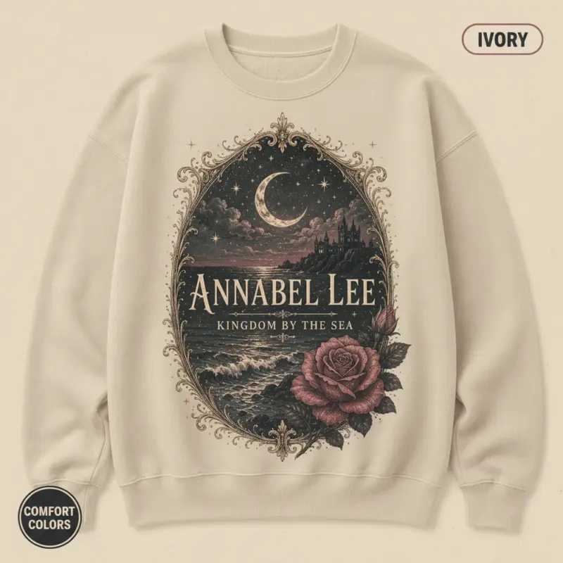 annabel lee gothic romance sweatshirt studio frontal ivory