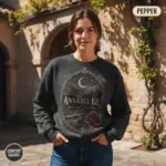 annabel lee gothic romance sweatshirt sunlight female pepper