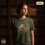 austen reading society vintage jane austen garment dyed t shirt classic literature gift tee creative female moss
