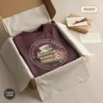 austen reading society vintage jane austen garment dyed t shirt classic literature gift tee packaging bookish berry