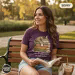cats books and naps funny bookworm cat garment dyed t shirt cozy reader tee outdoor reading female berry
