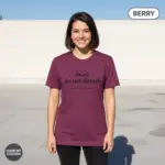 do not disturb currently reading bookish garment dyed t shirt funny book lover tee sunlight female berry
