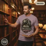 edgar allan poe gothic literature t shirt library male orchid