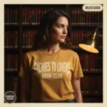 enemies to lovers book club romance trope garment dyed t shirt bookish reader tee creative female mustard