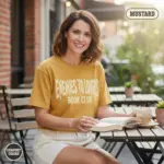 enemies to lovers book club romance trope garment dyed t shirt bookish reader tee mature female mustard