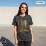 i read banned books statement garment dyed t shirt bookish apparel for readers sunlight female pepper