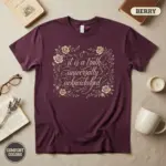 it is a truth universally acknowledged jane austen garment dyed t shirt pride and prejudice tee flatlay bookish berry