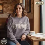 nevermore gothic statement sweatshirt coffee shop female orchid