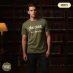 plot twist im a librarian funny bookish gift garment dyed t shirt library lover tee creative male moss
