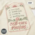 reading smut is self care funny bookish garment dyed t shirt spicy books reader tee closeup detail ivory