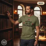red flags are my love language funny dark romance garment dyed t shirt spicy bookish tee library male moss