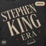 stephen king era horror reader t shirt closeup detail pepper