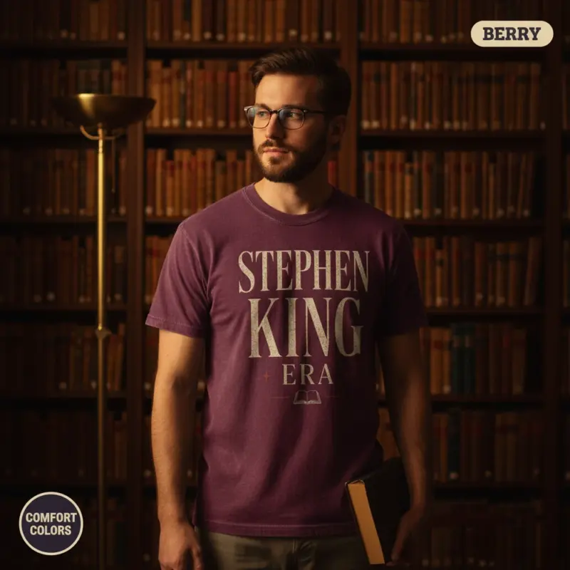 stephen king era horror reader t shirt creative male berry