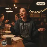 the raven nevermore hoodie book club female pepper