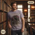 the raven nevermore t shirt library male orchid