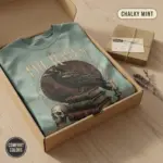 the raven nevermore t shirt packaging bookish chalky mint