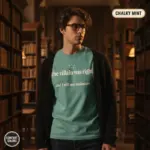 the villain was right fantasy reader funny bookish garment dyed t shirt romantasy tee creative male chalky mint