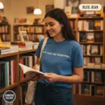 well read and dangerous banned books garment dyed t shirt bookish statement tee bookstore female young blue jean