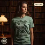 when it rains it poes t shirt creative female chalky mint